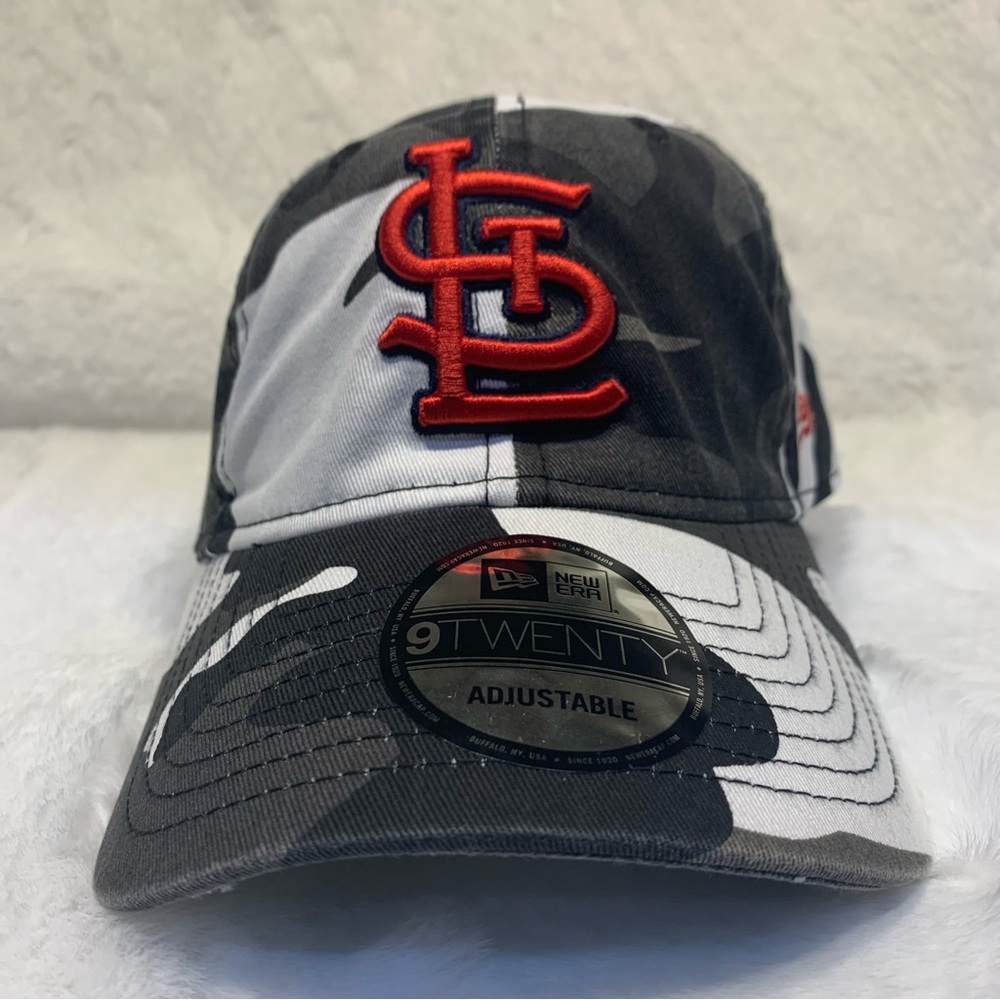New Era St. Louis Cardinals Camo Black Camo 9TWENTY Adjustable Hat NWT